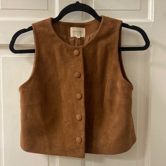 Sezane Jackets & Blazers - Sezane tara vest blouse size 34